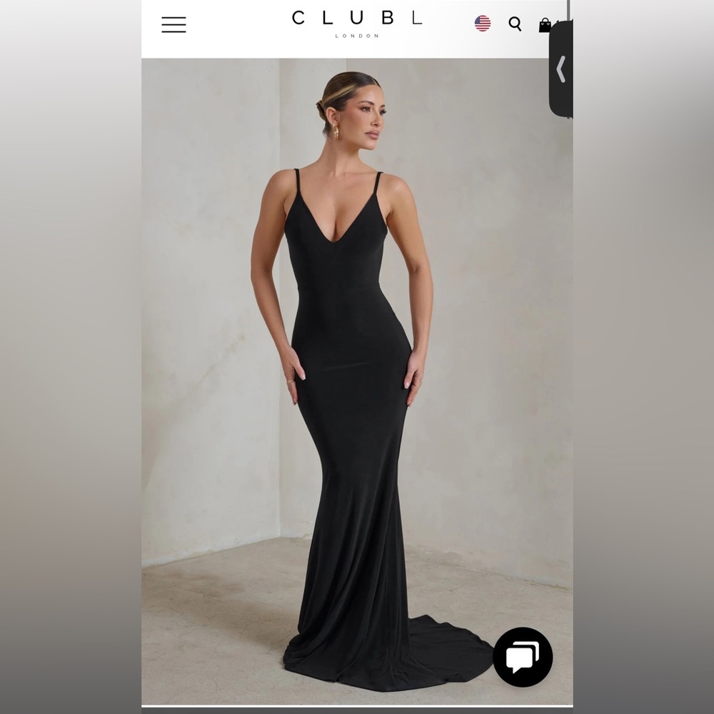 Club L London ENDLESS LOVE
BLACK BACKLESS KNOT DETAIL FISHTAIL MAXI DRESS